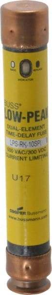 Cooper Bussmann - 300 VDC, 600 VAC, 10 Amp, Time Delay General Purpose Fuse - Fuse Holder Mount, 127mm OAL, 100 at DC, 300 at AC (RMS) kA Rating, 13/16" Diam - Americas Industrial Supply