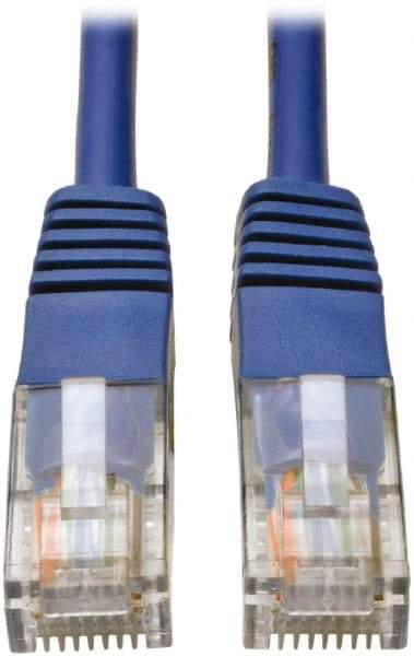 Tripp-Lite - Cat5e, 24 AWG, 8 Wires, 550 MHz, Unshielded Network & Ethernet Cable - Blue, PVC, 100' OAL - Americas Industrial Supply