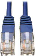 Tripp-Lite - Cat5e, 24 AWG, 8 Wires, 550 MHz, Unshielded Network & Ethernet Cable - Blue, PVC, 100' OAL - Americas Industrial Supply