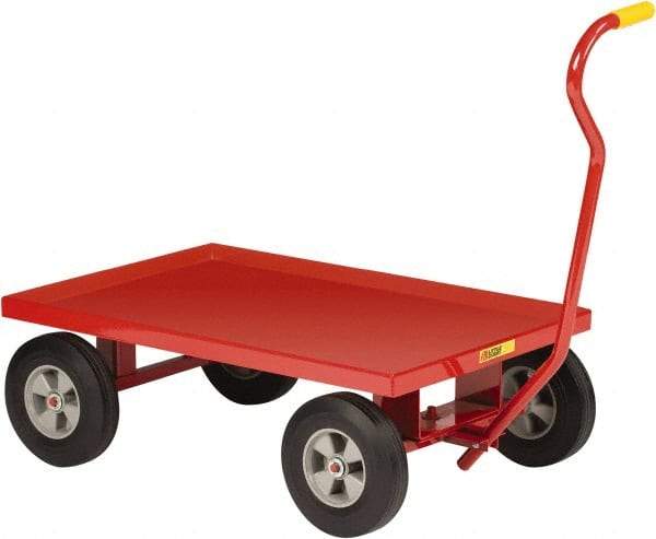 Little Giant - 1,200 Lb Capacity Steel Wagon Truck - Steel Deck, 24" OAW, Solid Rubber Casters - Americas Industrial Supply
