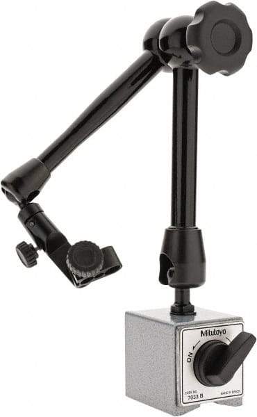 Mitutoyo - 55mm Long x 50mm Wide x 60mm High Magnetic Indicator Base with On/Off Switch - Includes Holder - Americas Industrial Supply