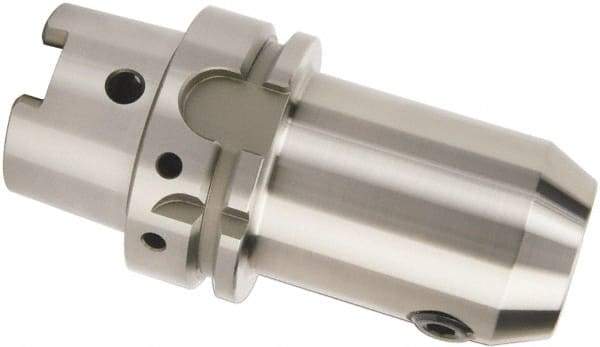 Accupro - HSK63A Taper Shank 1/2" Hole End Mill Holder/Adapter - 1-1/4" Nose Diam, 5" Projection - Exact Industrial Supply