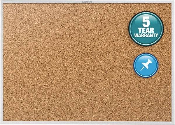 Quartet - 24" Wide x 18" High Open Cork Bulletin Board - Natural (Color) - Americas Industrial Supply