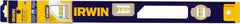 Irwin - Magnetic 24" Long 3 Vial I-Beam Level - Aluminum, Blue/Yellow, 1 Level & 2 Plumb Vials - Americas Industrial Supply