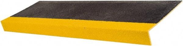 Rust-Oleum - Black & Yellow Solid Color Anti-Slip Vinyl Cleat - 10" Wide x 4' Long x 1" Thick, General Traffic - Americas Industrial Supply