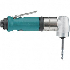 Dynabrade - 1/4" Keyed Chuck - Right Angle Handle, 950 RPM, 0.4 hp, 90 psi - Americas Industrial Supply