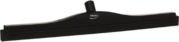 Vikan - 24" Rubber Blade Floor Squeegee - Double Edge, Black, Plastic Holder - Americas Industrial Supply