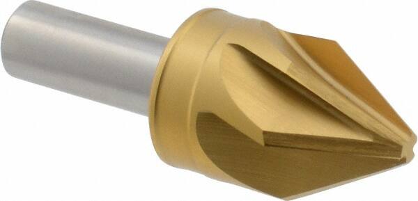 M.A. Ford - 1" Head Diam, 1/2" Shank Diam, 6 Flute 60° High Speed Steel Countersink - Americas Industrial Supply
