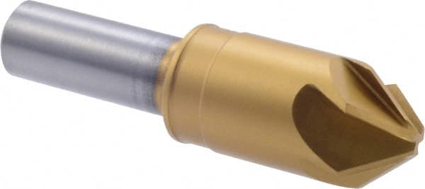 M.A. Ford - 3/4" Head Diam, 1/2" Shank Diam, 6 Flute 82° High Speed Steel Countersink - Americas Industrial Supply