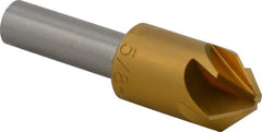 M.A. Ford - 5/8" Head Diam, 3/8" Shank Diam, 6 Flute 90° High Speed Steel Countersink - Americas Industrial Supply