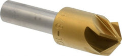 M.A. Ford - 5/8" Head Diam, 3/8" Shank Diam, 6 Flute 100° High Speed Steel Countersink - Americas Industrial Supply