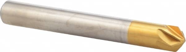 M.A. Ford - 1/4" Head Diam, 1/4" Shank Diam, 6 Flute 100° High Speed Steel Countersink - Americas Industrial Supply