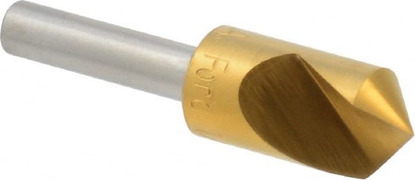 M.A. Ford - 1/2" Head Diam, 1/4" Shank Diam, 1 Flute 100° High Speed Steel Countersink - Americas Industrial Supply
