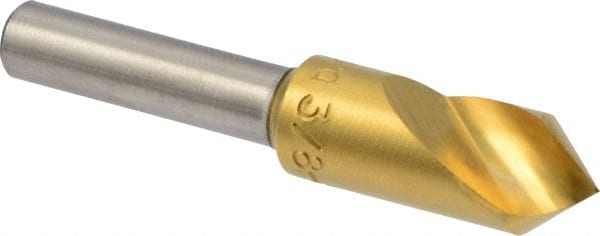 M.A. Ford - 3/8" Head Diam, 1/4" Shank Diam, 1 Flute 82° High Speed Steel Countersink - Americas Industrial Supply