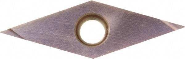 Kyocera - VBGT2201 F Grade KW10 Carbide Turning Insert - Uncoated, 35° Diamond, 1/4" Inscr Circle, 1/8" Thick, 0.001" Corner Radius - Americas Industrial Supply