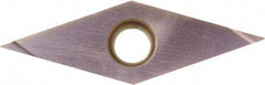 Kyocera - VBGT2201 F Grade KW10 Carbide Turning Insert - Uncoated, 35° Diamond, 1/4" Inscr Circle, 1/8" Thick, 0.001" Corner Radius - Americas Industrial Supply