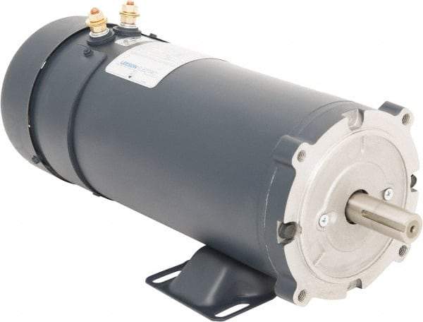 Leeson - 2 Max hp, 1,800 Max RPM, DC Electric AC DC Motor - 70 V Input, SS56CZ Frame, C-Face with Base Mount, TEFC Enclosure - Americas Industrial Supply