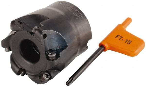 Kennametal - 50.8mm Cut Diam, 5mm Max Depth, 3/4" Arbor Hole, 7 Inserts, RD.. 1003... Insert Style, Indexable Copy Face Mill - KDM200 Cutter Style, 50.04mm High, Series KDM - Americas Industrial Supply