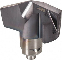 Iscar - Series ICM, 12.5mm Diam Grade IC907 140° Replaceable Drill Tip - Carbide, TiAlN/TiN Finish, 12 Seat Size - Americas Industrial Supply