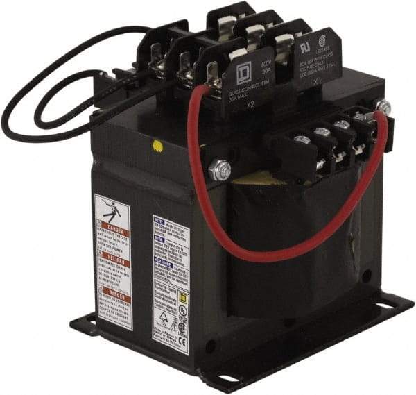 Square D - 750 VA, Top Mount Fuse Block Control Transformer - 5.66 Inch Deep - Americas Industrial Supply