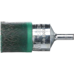Osborn - End Brushes; Fill Material: Steel ; Filament/Wire Diameter Range (Decimal Inch): Up to 0.0100 ; Filament/Wire Diameter (Decimal Inch): 0.0060 ; Wire Type: Crimped ; Bridled: No ; Pilot: No - Exact Industrial Supply
