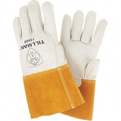 TILLMAN - Welder's & Heat Protective Gloves - 4" NATRL/TAN SML 1/PR COWHIDE MIG WELDING GLV - Americas Industrial Supply