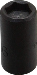 Proto - 1/4" Drive 5/16" Standard Magnetic Impact Socket - 6 Points, 59/64" OAL - Americas Industrial Supply