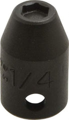 Proto - 3/8" Drive 1/4" Standard Magnetic Impact Socket - 6 Points, 1-3/32" OAL - Americas Industrial Supply