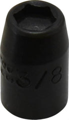 Proto - 3/8" Drive, 3/8" Socket, Power Socket - 6 Points, 1-3/32" OAL - Americas Industrial Supply