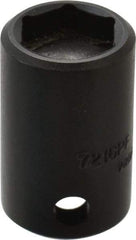 Proto - 3/8" Drive, 1/2" Socket, Power Socket - 6 Points, 1-3/16" OAL - Americas Industrial Supply