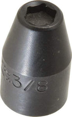 Proto - 1/2" Drive, 3/8" Socket, Power Socket - 6 Points, 1-1/2" OAL - Americas Industrial Supply