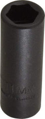 Proto - 3/8" Drive 11mm Deep Thin Wall Impact Socket - 6 Points, 2" OAL - Americas Industrial Supply