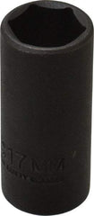 Proto - 3/8" Drive 17mm Deep Thin Wall Impact Socket - 6 Points, 2" OAL - Americas Industrial Supply