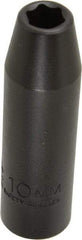 Proto - 1/2" Drive 10mm Deep Thin Wall Impact Socket - 6 Points, 3-1/4" OAL - Americas Industrial Supply