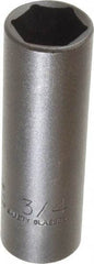 Proto - 1/2" Drive 3/4" Deep Thin Wall Impact Socket - 6 Points, 3-1/4" OAL - Americas Industrial Supply