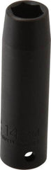 Proto - 1/2" Drive 14mm Deep Thin Wall Impact Socket - 6 Points, 3-1/4" OAL - Americas Industrial Supply