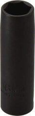 Proto - 1/2" Drive 16mm Deep Thin Wall Impact Socket - 6 Points, 3-1/4" OAL - Americas Industrial Supply