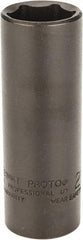 Proto - 1/2" Drive 21mm Deep Thin Wall Impact Socket - 6 Points, 3-1/2" OAL - Americas Industrial Supply