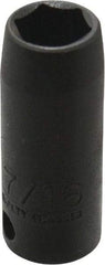 Proto - 3/8" Drive 7/16" Deep Thin Wall Impact Socket - 6 Points, 1-3/4" OAL - Americas Industrial Supply