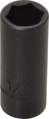 Proto - 3/8" Drive 1/2" Deep Thin Wall Impact Socket - 6 Points, 1-3/4" OAL - Americas Industrial Supply