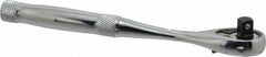 Proto - 1/4" Drive Pear Head Ratchet - Chrome Finish, 5-3/4" OAL, 45 Gear Teeth, Full Polished Handle, Standard Head - Americas Industrial Supply