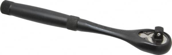 Proto - 3/8" Drive Pear Head Standard Ratchet - Black Oxide Finish, 8-1/2" OAL, 45 Gear Teeth, Standard Knurled Handle, Standard Head - Americas Industrial Supply