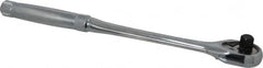 Proto - 3/8" Drive Pear Head Ratchet - Chrome Finish, 11" OAL, 45 Gear Teeth, Long Full Polished Handle, Standard Head - Americas Industrial Supply