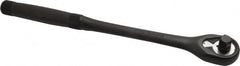 Proto - 3/8" Drive Pear Head Standard Ratchet - Black Oxide Finish, 11" OAL, 45 Gear Teeth, Long Knurled Handle, Standard Head - Americas Industrial Supply