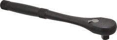 Proto - 1/2" Drive Pear Head Standard Ratchet - Black Oxide Finish, 10-1/2" OAL, 45 Gear Teeth, Standard Knurled Handle, Standard Head - Americas Industrial Supply