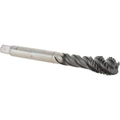 Value Collection - 1/2-13 UNC 4 Flute 2B Modified Bottoming Spiral Flute Tap - Powdered Metal, Hardlube Finish, 110.01mm OAL, Right Hand Flute, Right Hand Thread, Series AEP2256302 - Americas Industrial Supply