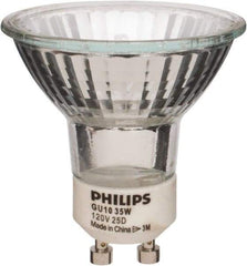 Philips - 35 Watt Halogen Commercial/Industrial 2 Pin Lamp - 2,750°K Color Temp, 265 Lumens, 120 Volts, Dimmable, Twistline, 3,000 hr Avg Life - Americas Industrial Supply