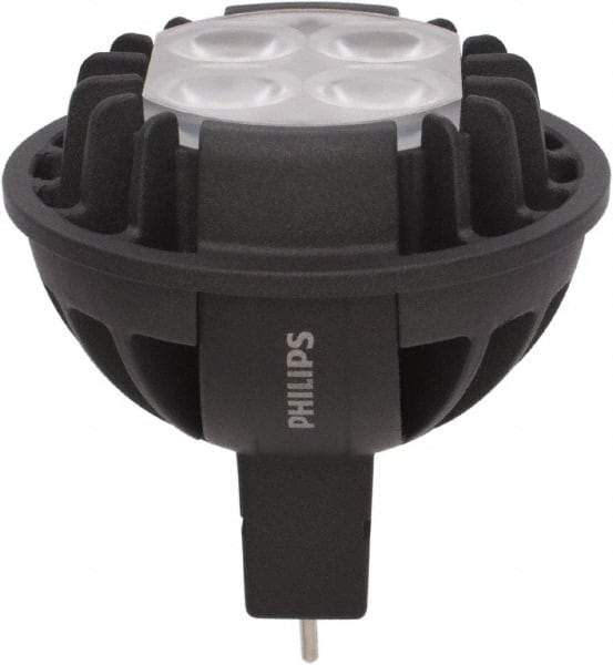 Philips - 7 Watt LED Commercial/Industrial 2 Pin Lamp - 2,700°K Color Temp, 370 Lumens, 12 Volts, Dimmable, MRC16, 35,000 hr Avg Life - Americas Industrial Supply