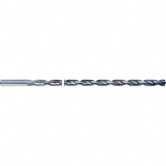Guhring - 17/64" 135° Parabolic Flute Solid Carbide Screw Machine Drill Bit - TiAlN Finish, Right Hand Cut, 302mm Flute Length, 342mm OAL, Straight Shank, Through Coolant - Americas Industrial Supply