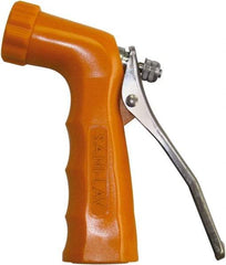 SANI-LAV - 3/4" Pipe, Insulated, Grade 3 Zinc Adjustable Spray Pattern Nozzle - Safety Orange, 3/4 GHT Connection, 6.5 Gal per min at 100 psi, 3/4 GHT, 3/4" Orifice Diam, For Use With Water - Americas Industrial Supply